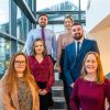 Group of professionals on stairway