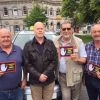 Left to right, Mr AJ Hill (taxi driver), East Devon District Councillor Paul Jarvis, George Shorters (taxi driver) and Charlie Stone (taxi driver)