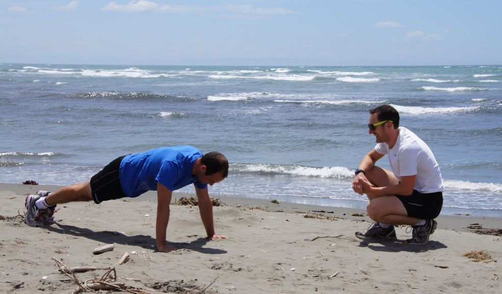 Personal training on the beach