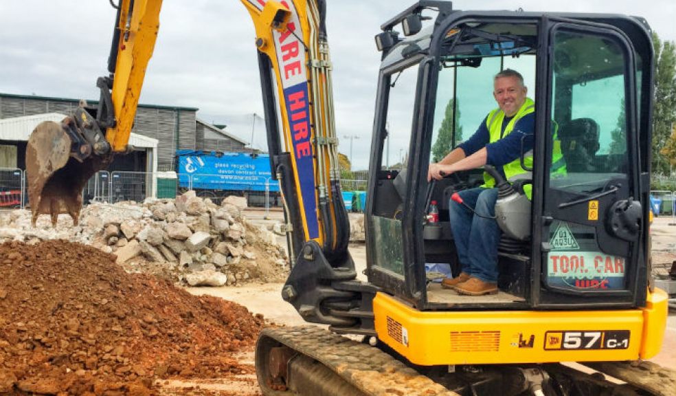 Devon Contract Waste managing director, Simon Almond, visits the site of the firm’s new HQ