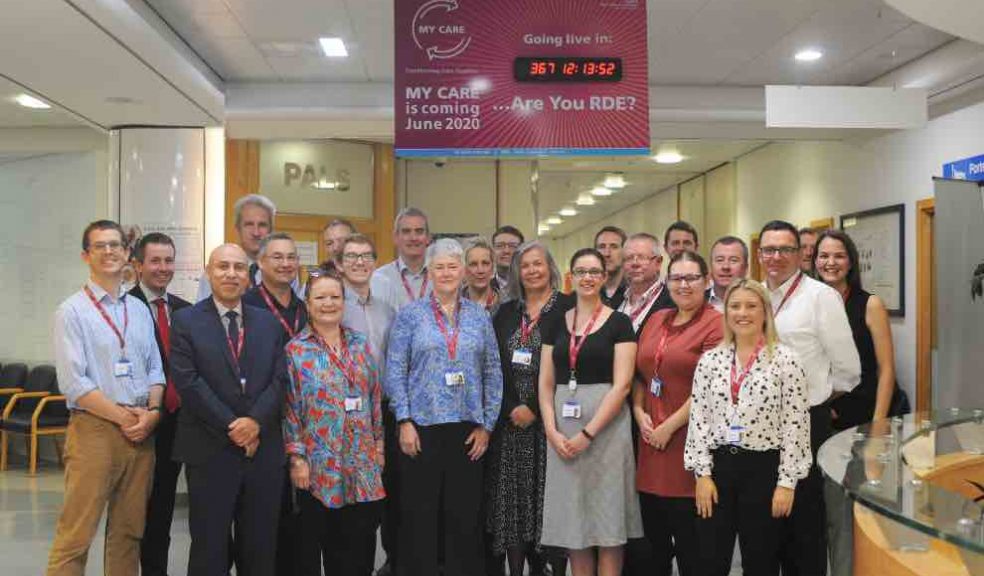 RD&E Chief Executive Suzanne Tracey (centre) with members of the Trust Board and MY CARE Team