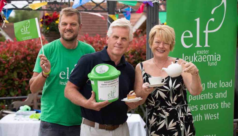 From Left to Right:- Richard Somerwill (from ELF), Steve Rider and Helen Rushton (Home Director at Green Tree Court)