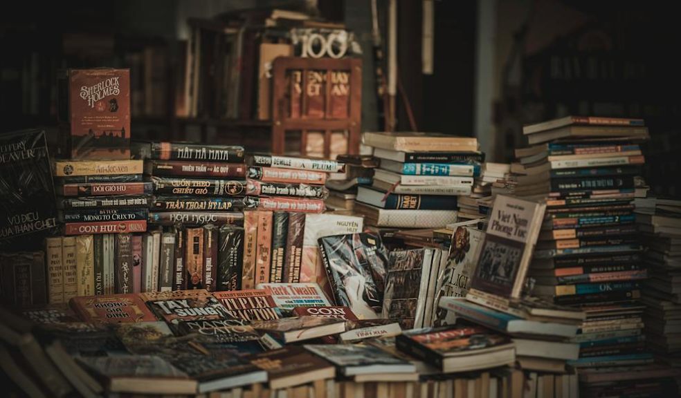 piles of old books