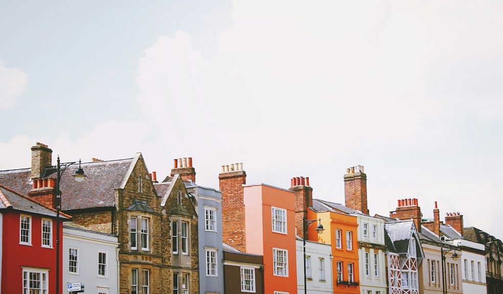 Low angle view of residential buildings against sky