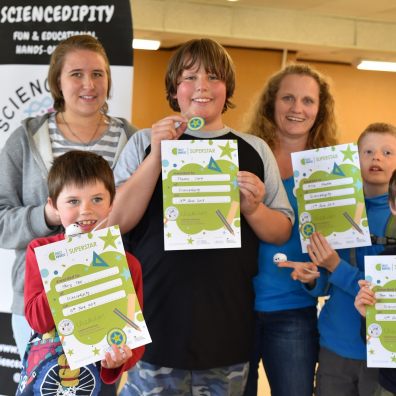 Children receiving their certificates