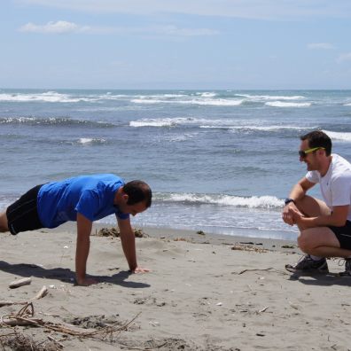 Personal training on the beach