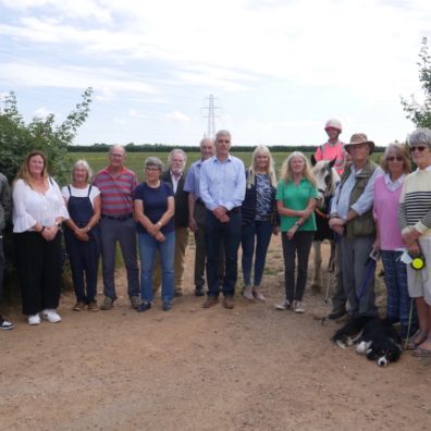 ●	Photos of protestors and land at Marsh Green, all images by Sharon Goble for Devon CPRE