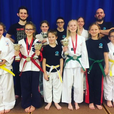 Group of tae kwan do students