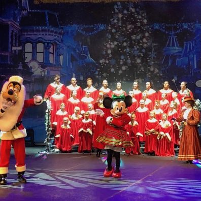 Theatretrain Exeter performing at Disneyland Paris last Christmas