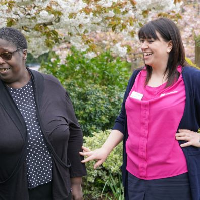 Heart2Heart participant Allison with her Hospiscare nurse Harriet