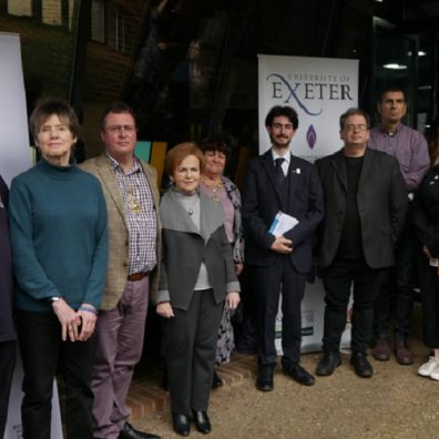 Mala Tribich with Exeter's Lord Mayor and speakers and experts at the conference 